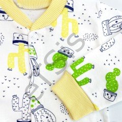 Sema Baby Sleeper Cactus Bebek Pijama Takımı 6-9 Ay - Sarı