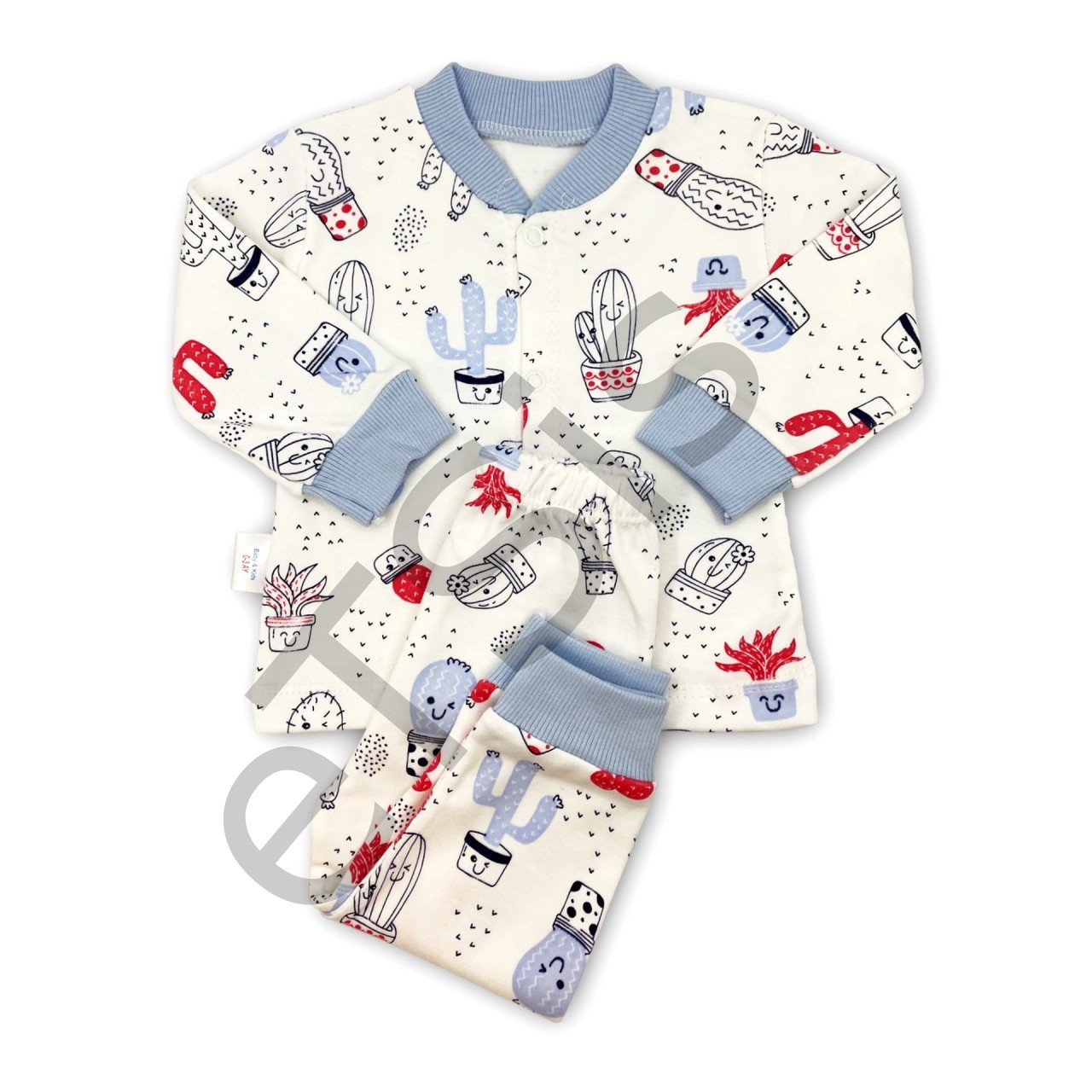 Sema Baby Sleeper Cactus Bebek Pijama Takımı 3-6 Ay - Mavi