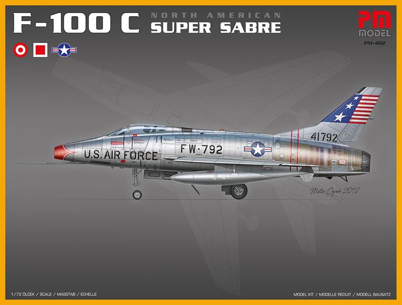 F-100C North American Super Sabre 1:72 N:PM-402