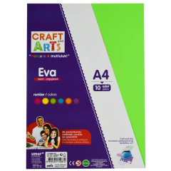 Yapışkanlı Eva Neon 5 Renk 10'lu 2mm A4