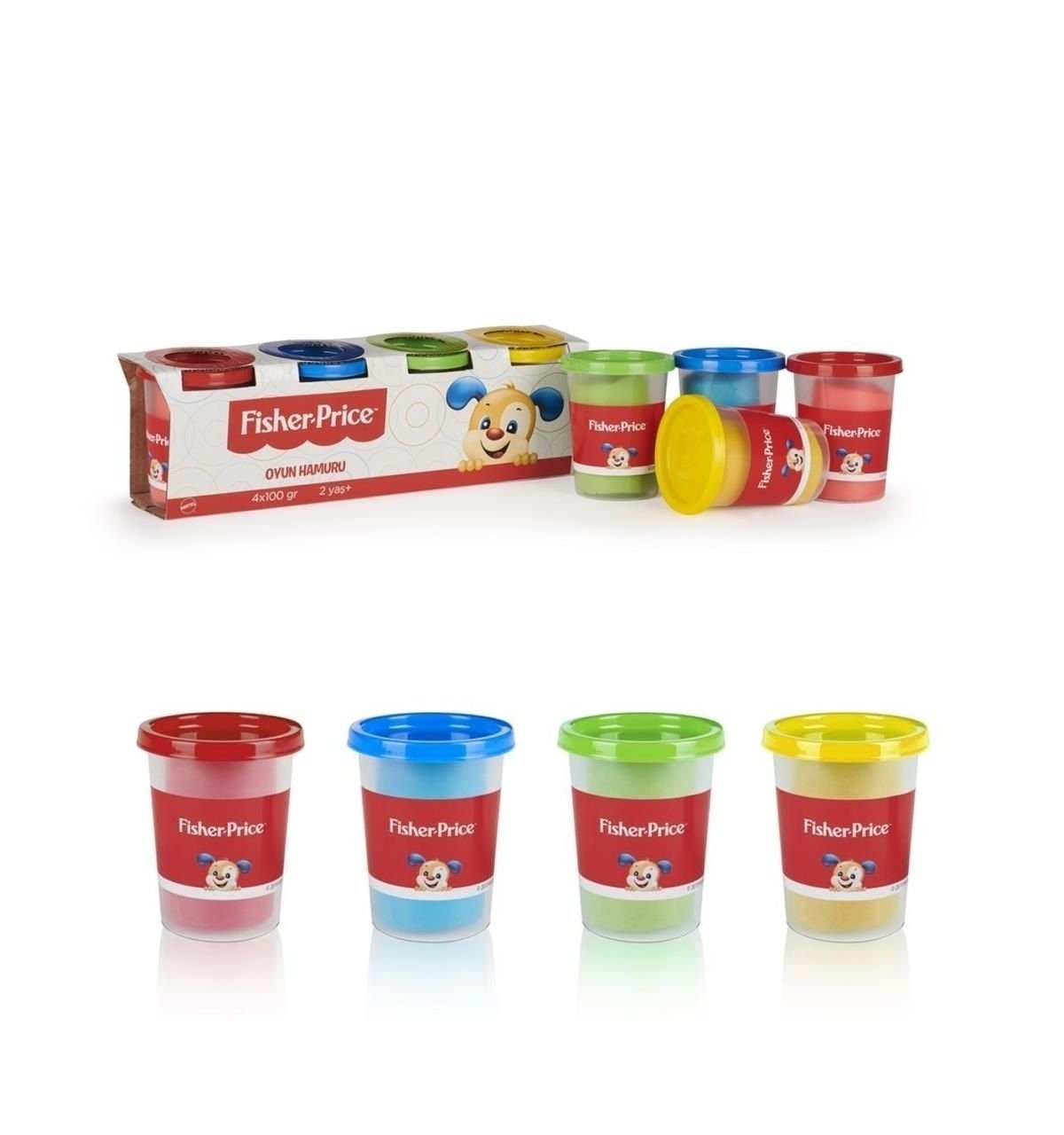 Fisher-Price Oyun Hamuru 4lü Paket - (4 x 100 gr)