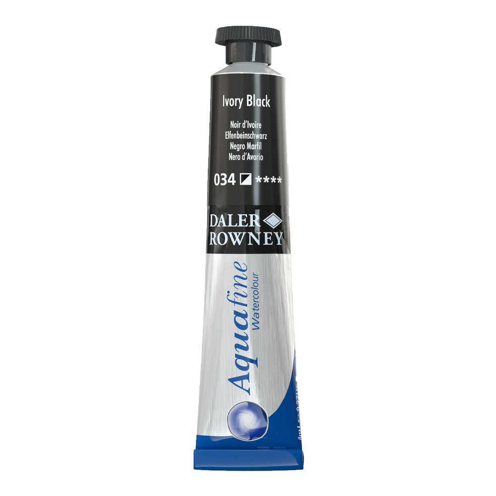 Aquafine Tüp Suluboya 8ml N:034 Ivory Black