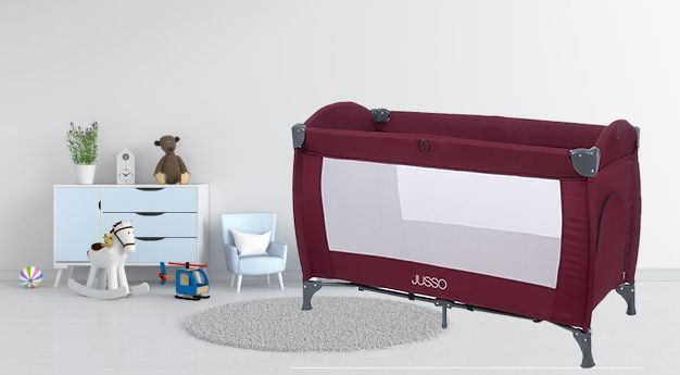 Jusso Easy Sleep Oyun Parkı 60x120 cm - Bordo