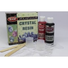 Crystal Resin Transparan Kırmızı Kristal Reçine Set 195 cc