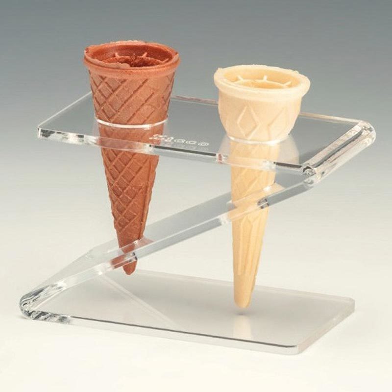Akrilik Dondurma Servis Standı, 8x14 cm