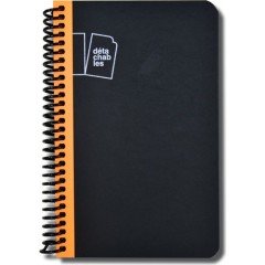 Deffter Siyah Yapraklı Defter Spiralli Turuncu 95x135mm 70 Yaprak