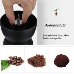Seramik Kahve Değirmeni - Manual Ceramic Grinder (For Chemex, V60, French Press)