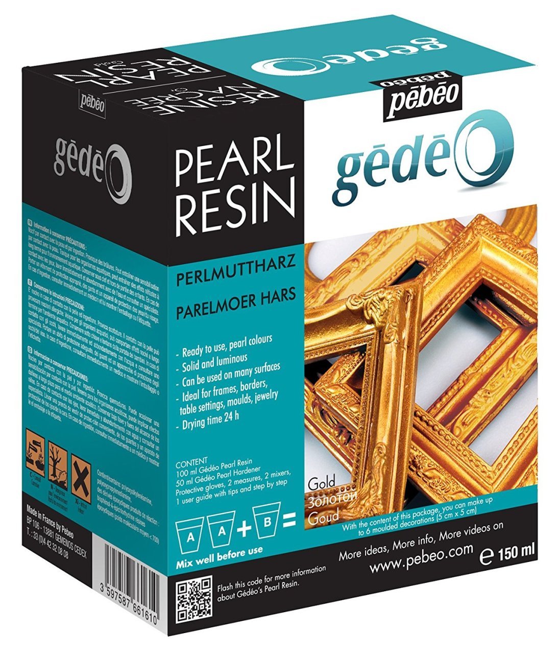 Gedeo Pearl Resine, Altın Sedef Reçine 150ml