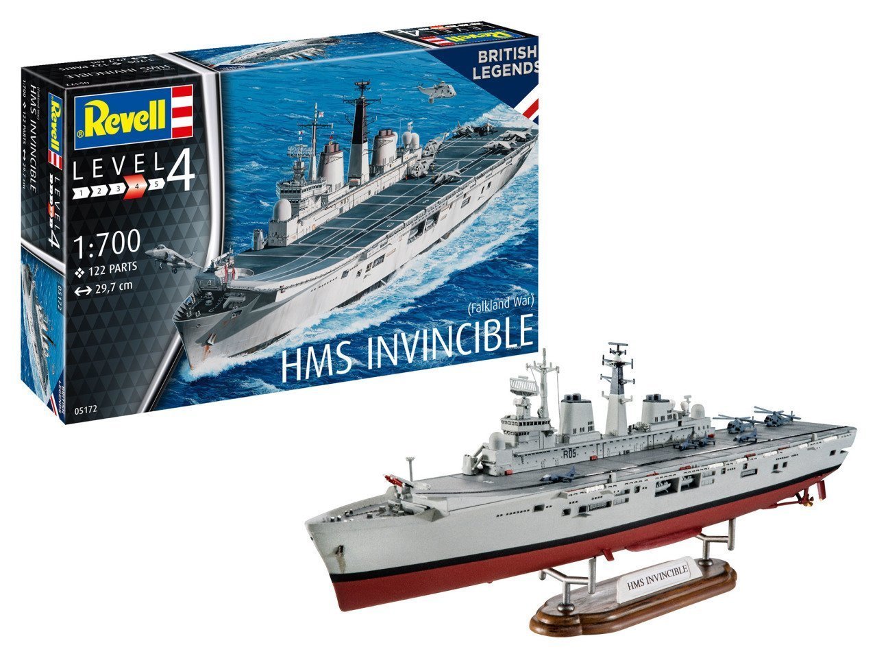 Askeri Helikopter ve Uçak Gemisi Maketi N:05172 1/700 HMS INVINCIBLE (FALKLAND WAR)