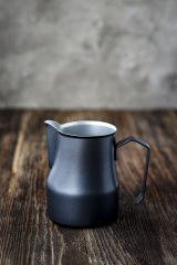 Siyah - Barista Profesyonel Süt Potu (Pitcher) 500 ml Paslanmaz (SS 304)
