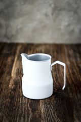 Beyaz - Barista Profesyonel Süt Potu (Pitcher) 500 ml Paslanmaz (SS 304)
