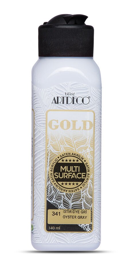 Gold Multi Surface Saten Akrilik Boya - 140ml - 341 İstiridye Gri