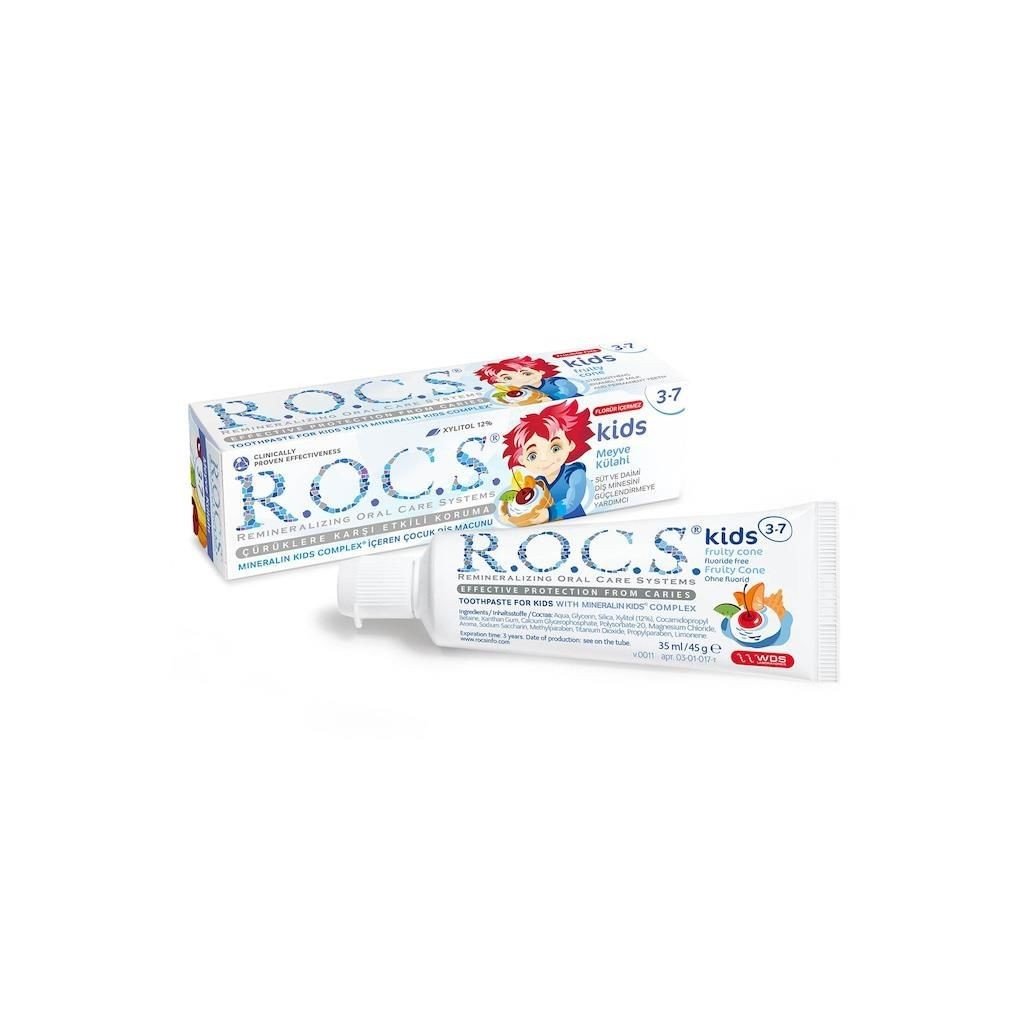 Rocs Kids Floridsiz Meyve Külahı Diş Macunu 45g (3-7 Yaş)