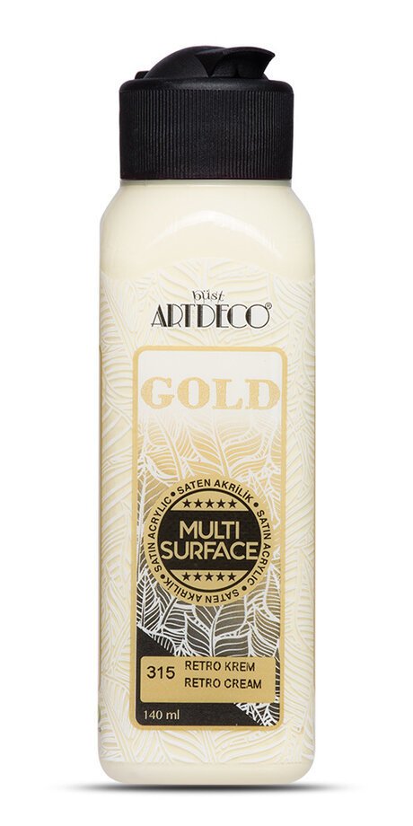 Gold Multi Surface Saten Akrilik Boya - 140ml - 315 Retro Krem