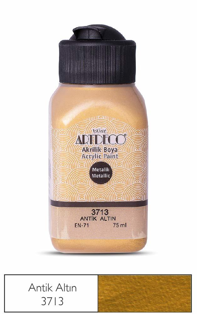 Metalik Akrilik Boya - 75ml - Antik Altın - N:3713