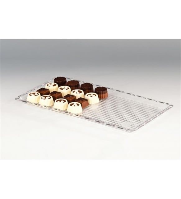 Çikolata Teşhir Tepsisi, Polikarbon, 15x30 cm, Şeffaf