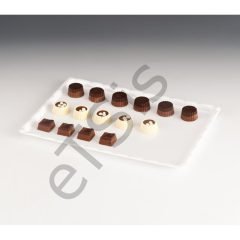 Çikolata Teşhir Tepsisi, Polikarbon, 20x30 cm, Beyaz