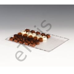 Çikolata Teşhir Tepsisi, Polikarbon, 20x30 cm, Şeffaf