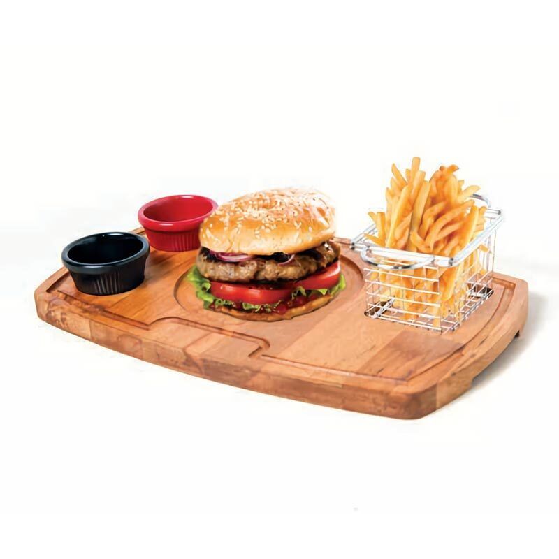 Ahşap Burger & Steak Servis Sunum Tahtası