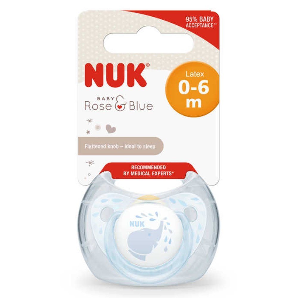 Nuk Baby Blue Kauçuk Kutulu Emzik No:1 (0+ Ay)