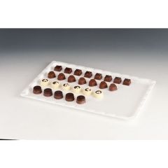 Çikolata Teşhir Tepsisi, Polikarbon, 25x40 cm, Beyaz