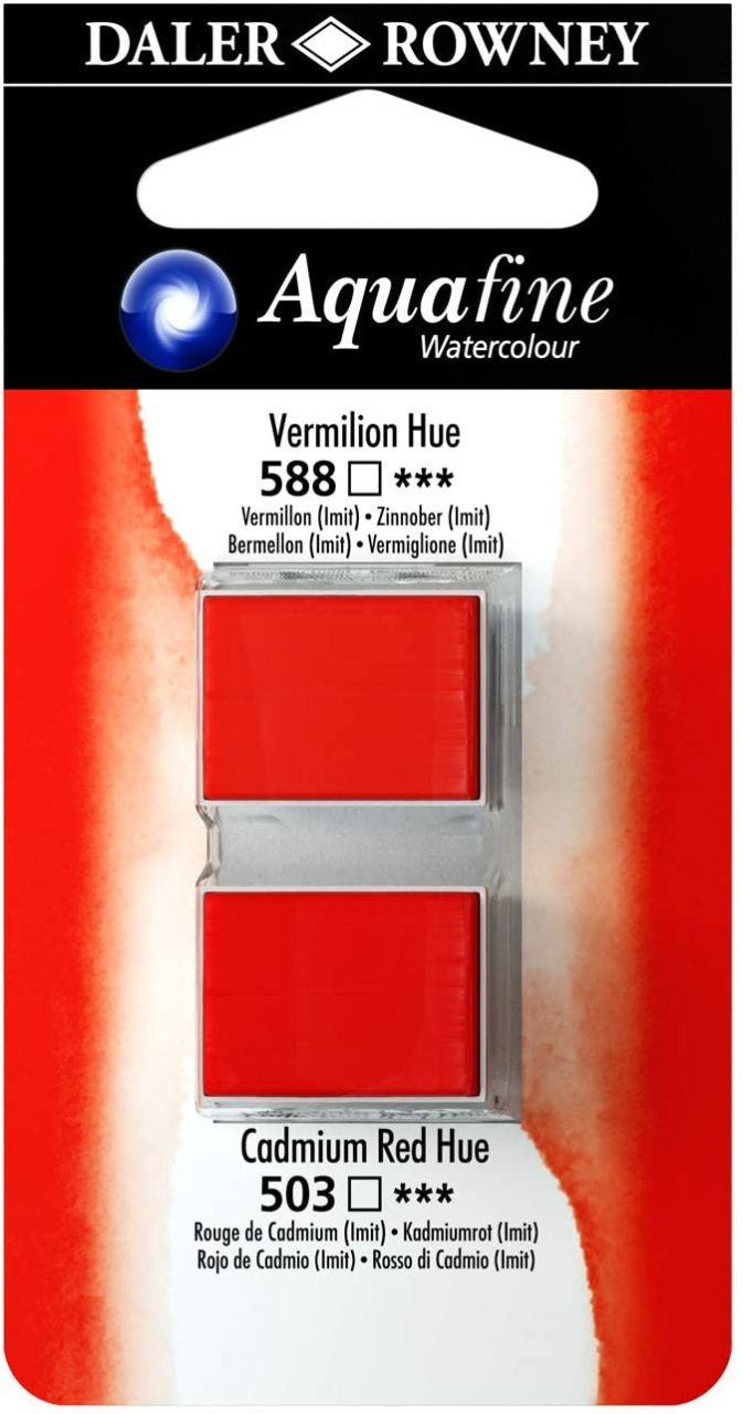 Sulu Boya Tablet 2'li Vermilion Hue/ Cadmium Red Hue