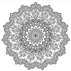 Baskılı Pres Tuval 30x30 Mandala