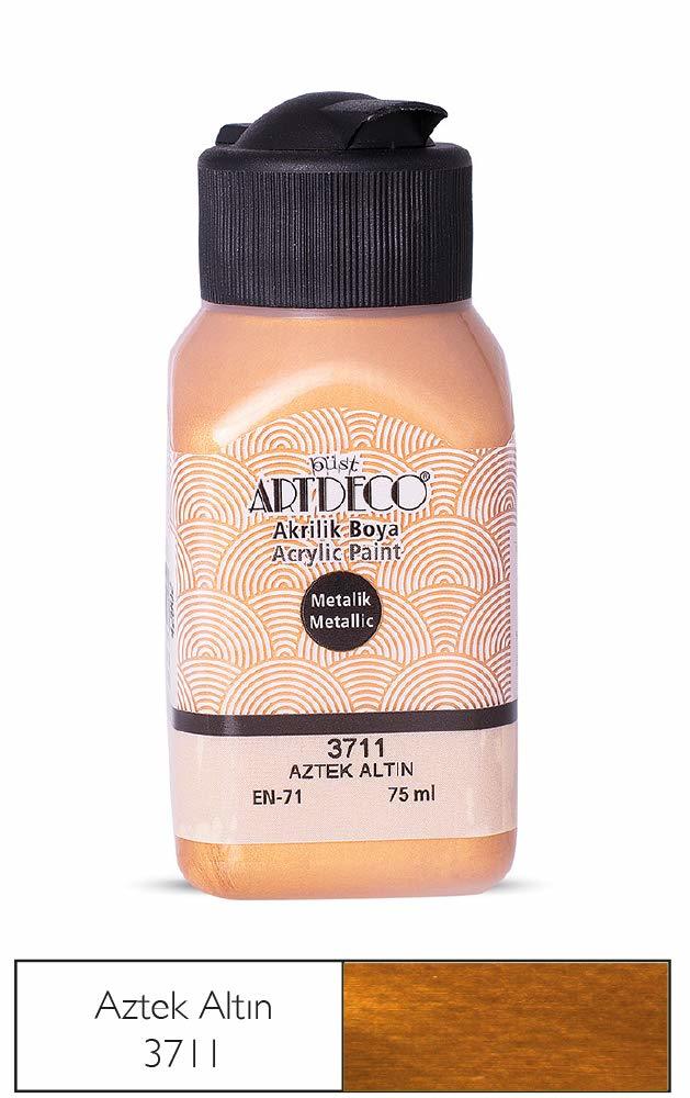 Metalik Akrilik Boya - 75ml - Aztek Altın - N:3711