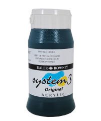 System 3 Akrilik Boya 500ml N:361 Phthalo Green