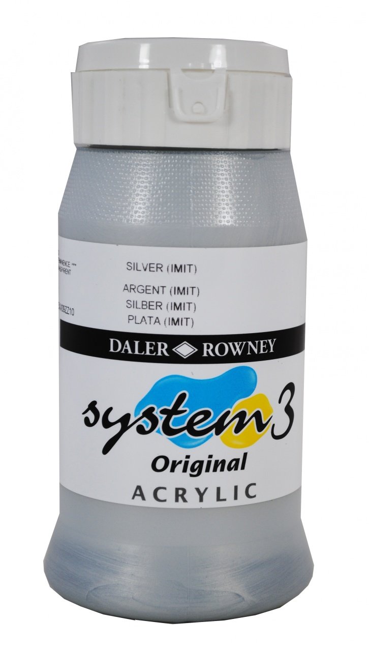 System 3 Akrilik Boya 500ml N:702 Silver (Imit)