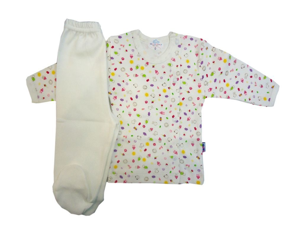 Sema Bebe Bebek Pijama Takımı - Krem