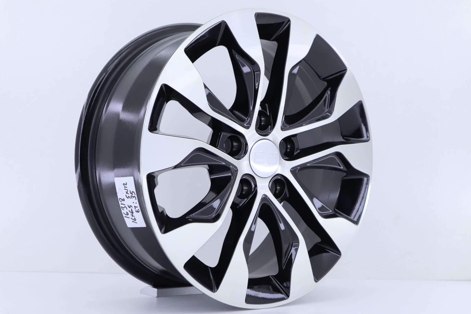 16'' İnç 5X112 16*6.5 Et35 Volkswagen Audi Mercedes Black Polish  Jant Takım