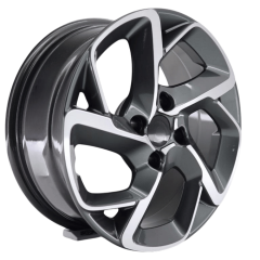 16 İnç 4x108 Ford Fiesta Citroen Peugeot Uyumlu Gun Machined Jant Takımı | R1 Wheels