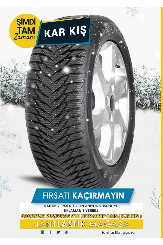 205/55R16 91H ULTRAGRIP 8 MS KAR KIŞ