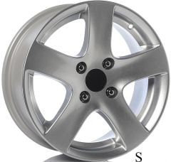 15 İnç 4x108 Citroen Peugeot Silver 5 Kol Jant Takımı