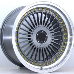 16 İnç 4X100/108 Çift Aplikasyon Alpina Gun Metal Lip Polish Gold Rivet Jant Takımı