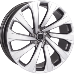 23 İnç 5x120 BMW X5 X6 Range Rover Uyumlu Grey Silver Jant Takımı