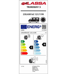 Lassa 235/65R16C 121/119N 12PR Transway 4Mevsim Ticari Lastik (2025)