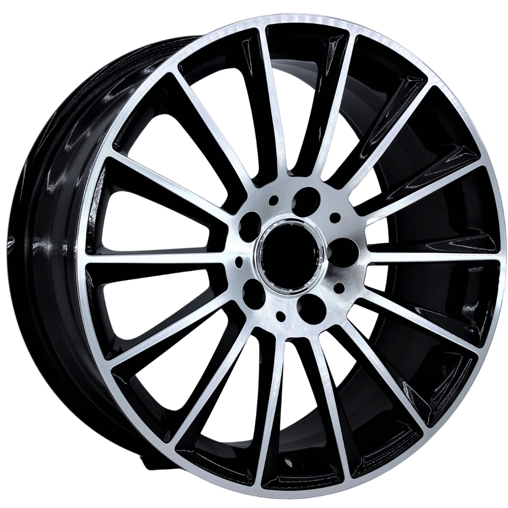 17 İnç 5X112 Mercedes Maybach Vito C180 E200 A180 Cla Uyumlu Black Polish Jant Takım