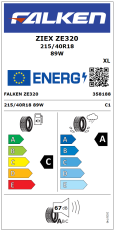 Falken 215/40R18 89W XL Ziex ZE320 Yaz Lastiği (2025)