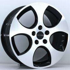 17 İnç 5x100 Volkswagen Polo Seat Skoda Detroit Black Polish Jant Takımı | R1 Wheels