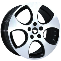 17 İnç 5X100 Volkswagen Polo Seat Skoda Fabia Detroit Black Polish Jant Takım