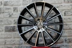 16 İnç 5X112 16*7 ET35 66.6 Mercedes S-Class Black Metal Polish Jant Takım