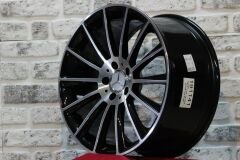 16 İnç 5X112 16*7 ET35 66.6 Mercedes S-Class Black Metal Polish Jant Takım