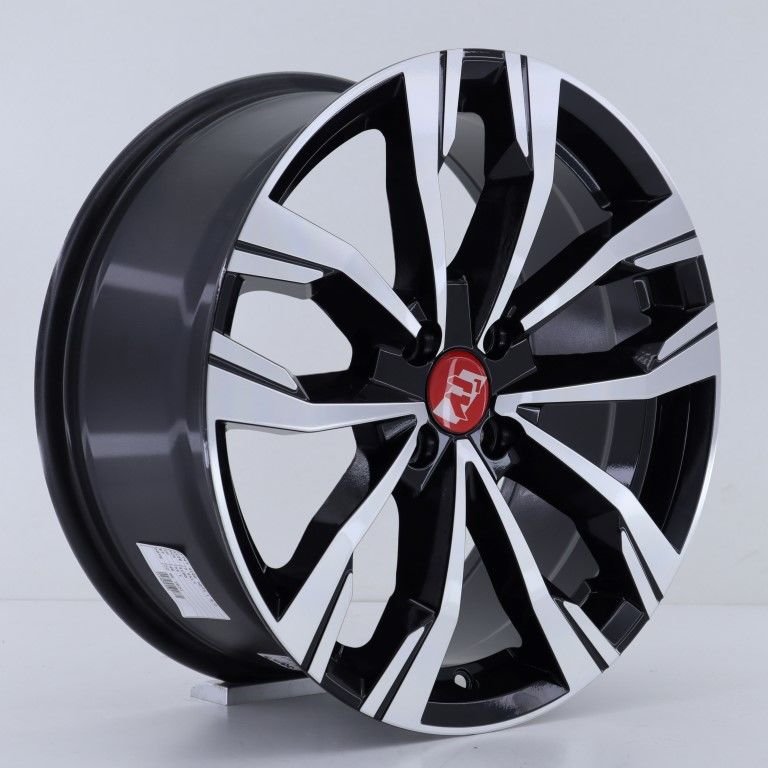 17'' 4X100 Black Polish  Jant Takım