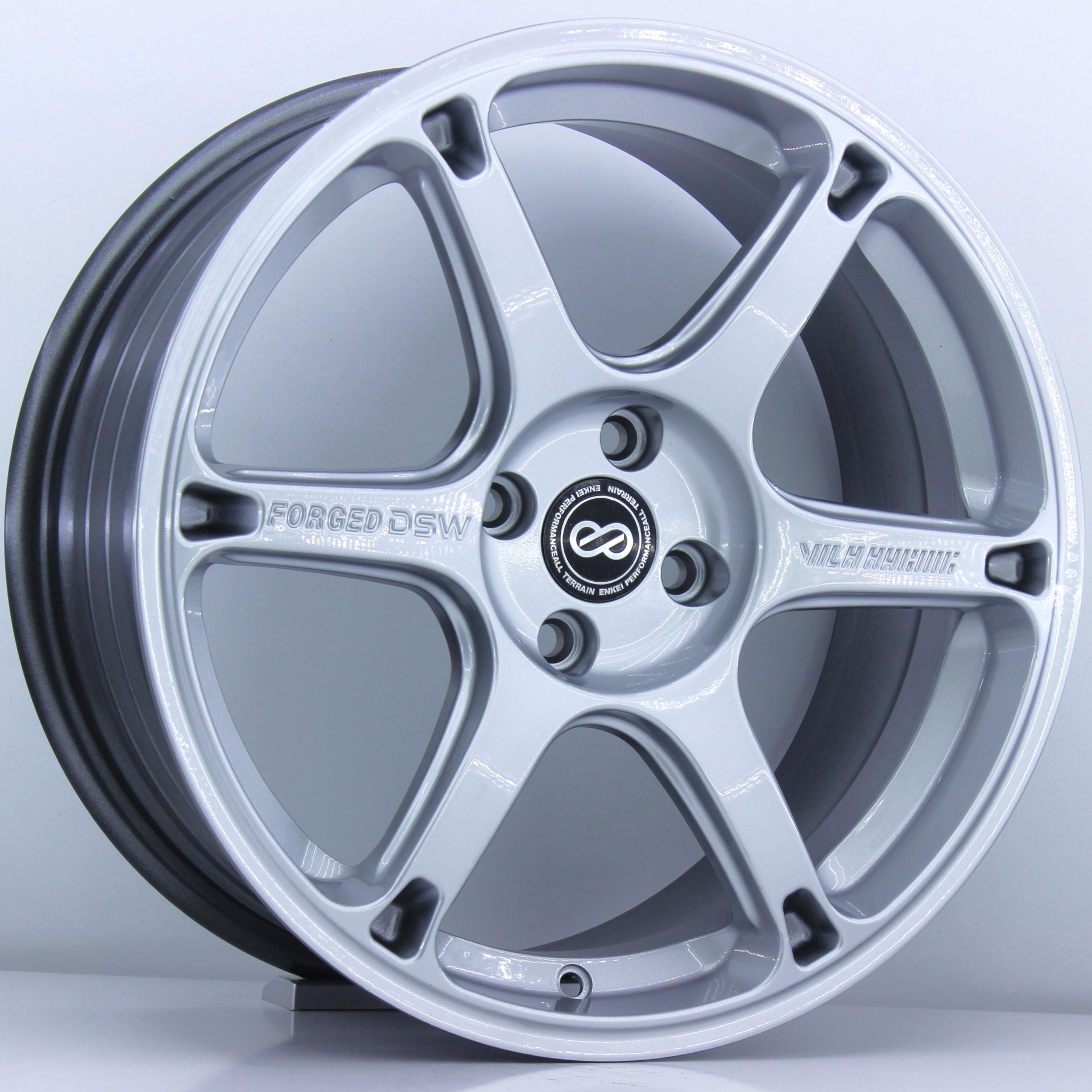 17 İnç 5X100 Forged Dura Seat Subaru Chrysler Volkswagen Polo Skoda Fabia Bora Silver Jant Takım
