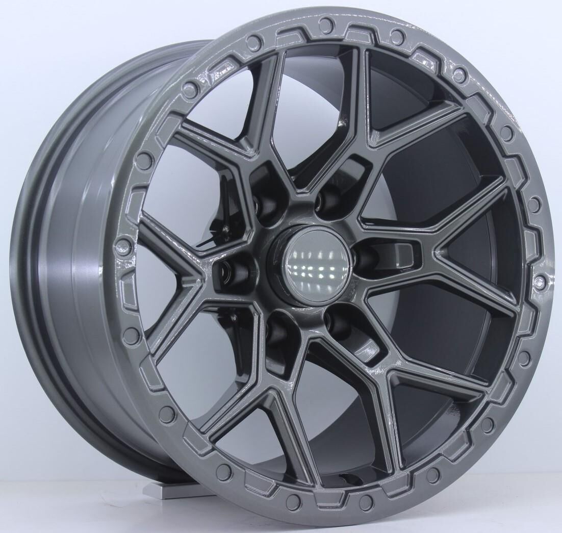 17 İnç 6X139.7 Toyota Hılux Land Cruıser Ford Ranger Hummer H3 H3T Mitsubishi L200 Nissan Navara Gun Metal Jant Takım