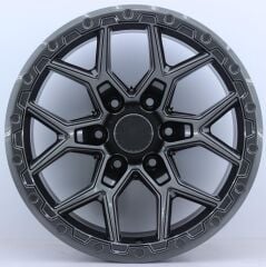 17 İnç 6X139.7 Toyota Hılux Land Cruıser Ford Ranger Hummer H3 H3T Mitsubishi L200 Nissan Navara Gun Metal Jant Takım