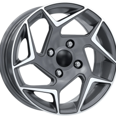 14 inç 4x100 Hyundai Honda Fiat Uyumlu Gun Metal Diamond Jant Takımı | R1 Wheels