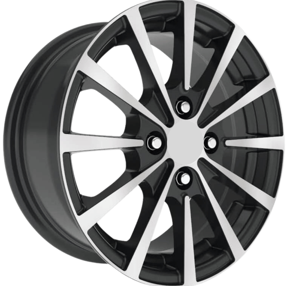 14 İnç 4X108 Peugeot Citroen Uyumlu Black Machined Jant Takım
